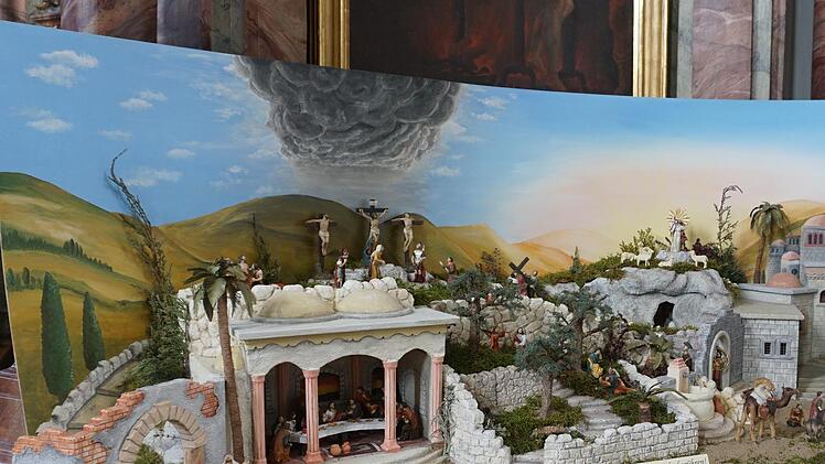 Ein Ausschnitt aus der Schmalwasserer Passionskrippe in der Mariä Himmelfahrts-Kirche. Foto: Marion Eckert