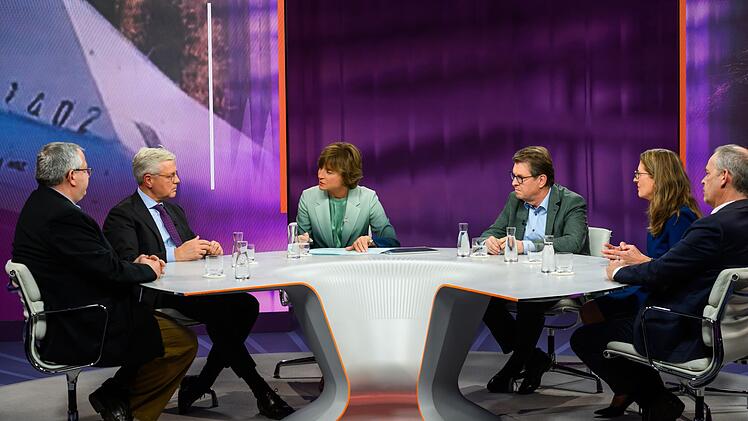 Rüdiger Bachmann, Norbert Röttgen, Ralf Stegner, Susanne Wiegand und Johannes Hano waren zu Gast bei "Maybrit Illner".