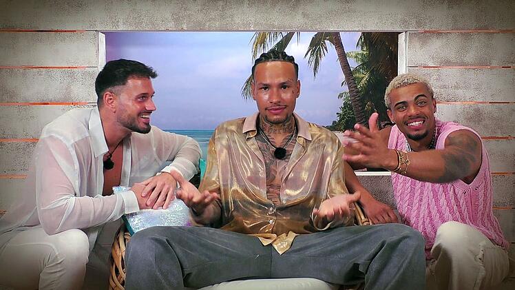 Maurice, Jona und Dion (von links) mischen die "Love Island VIP"-Villa auf.