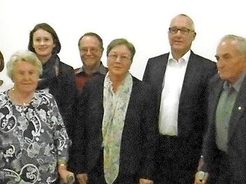 OB Andreas Starke, Vorstandsmitglieder und Geehrte beim VdK-Ortsverband Bamberg Süd Foto: p