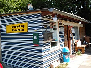 Der Empfang für die Gäste am Campingplatz Thulba.  Wolfgang Dünnebier/Archiv