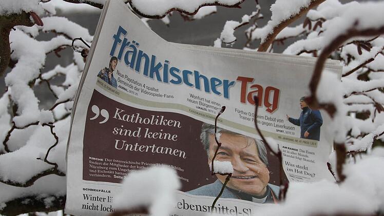 Auch am Montag waren die Haßberge wider dicht verschneit.Foto: Eckehard Kiesewetter