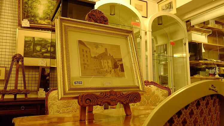 Das signierte Gemälde "Balle-Platz" ist noch zu haben. Foto: Nikolas Pelke