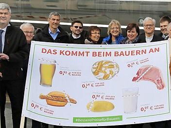 Mithilfe von Plakaten bringen die Landwirte ihre wachsende Wut und Verzweiflung zum Ausdruck.  Foto: Franz Galster