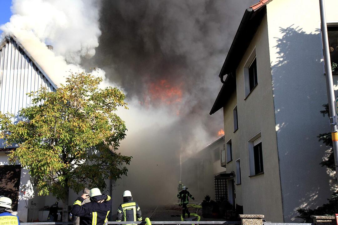 Brand in Schweinestall in Herzogenaurach