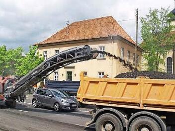 Bauarbeiten an der Ortsdurchfahrt.  Foto: Anton Thean