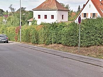 Zwei solche Halteverbotszonen in der Bahnhofstraße in Pfarrweisach nehmen etwa acht bis zehn dringend benötigte Parkplätze im Bereich der dortigen Hausarztpraxis weg.  Foto: Helmut Will