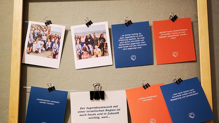 Polaroids und Zitate geben einen lebendigen Einblick in den Deutsch-Israelischen Jugendaustausch zwischen dem Landkreis Bad Kissingen und der Region Tamar. Foto: Marion Eckert