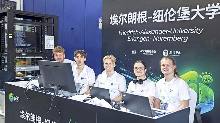 Das Team beim Wettbewerb.