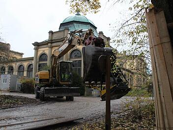 Zur Zeit wird die Baustraße von der Bismarckstraße durch den Luitpoldpark eingerichtet. Foto: Thomas Mäuser