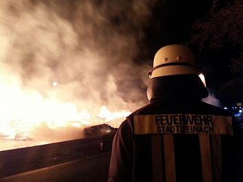 Auch beim Großbrand in der Rauschenhammermühle war die Feuerwehr Stadtsteinach im Einsatz. Foto: Jörg Geyer/Feuerwehr Stadtsteinach