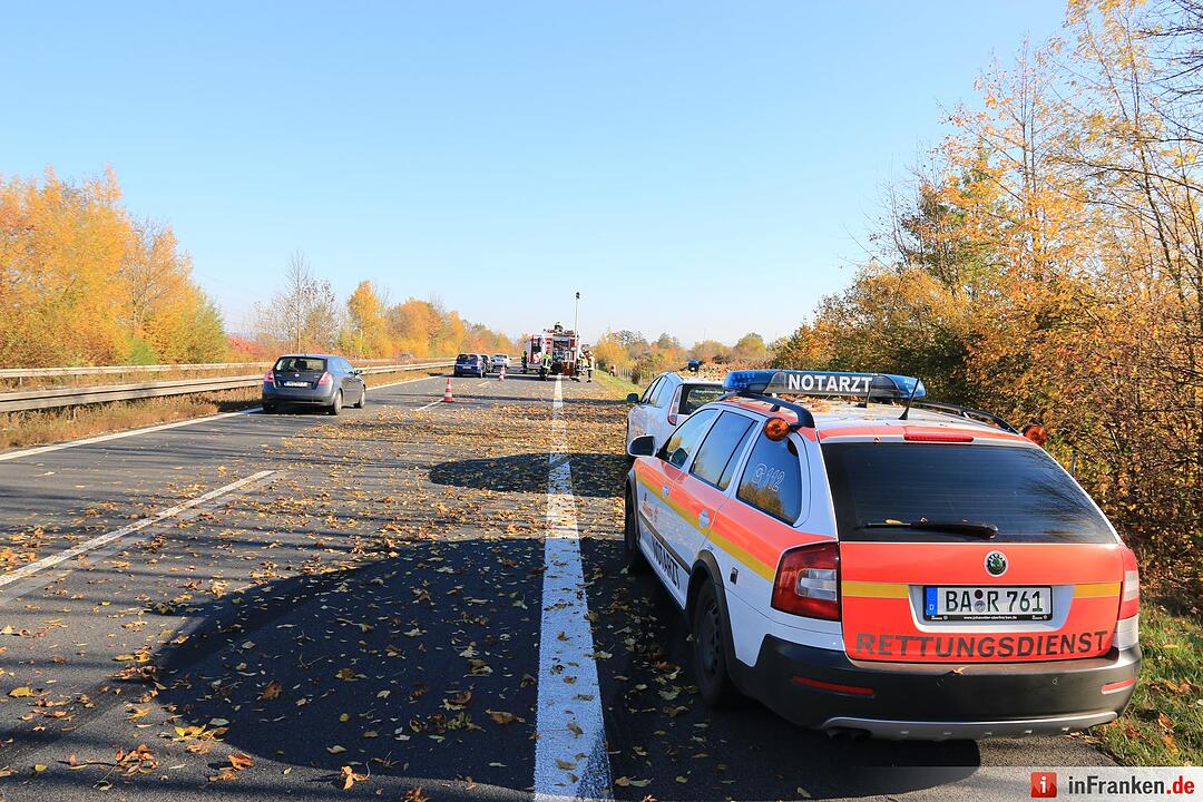 Schwerer Unfall auf der A70 bei Oberhaid