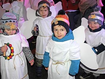 Die "kleinen Engel" ließen die Herzen der Besucher der Steinbacher Dorfweihnacht höher schlagen. Fotos: Veronika Schadeck