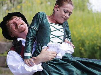 Heidemarie Wellmann mit Hardy Kistner bei den Festspielen im Jahr 2016. Foto: Matthias Hoch