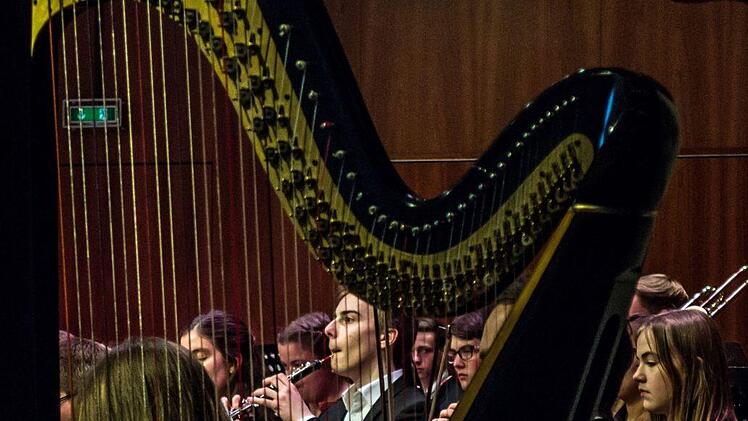 Das Jugendsymphonieorchester Oberfranken unter Leitung von Till Fabian Weser beeindruckte das Publikum im Coburger Kongresshaus mit begeisterndem Musizieren.Foto: Jochen Berger