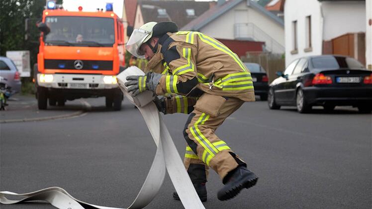 Die Herbstübung der Feuerwehr fand heuer in Westheim statt. Foto: Gerd Schaar