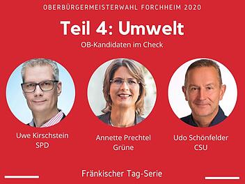 Wer macht das Rennen um den Einzug ins Forchheimer OB-Amt? Der FT nimmt die Kandidaten unter die Lupe.