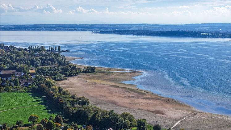 Niedrigwasser am Bodensee