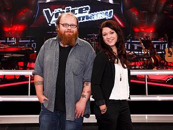 Andreas Kümmert und Janine Hecht. Foto: Prosieben/Sat.1/Richard Hübner