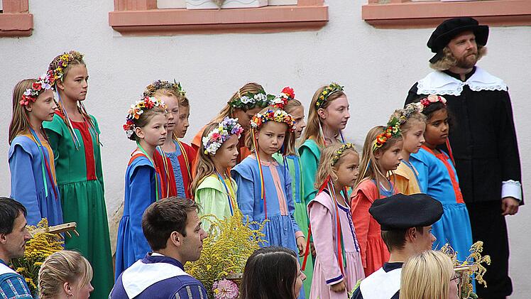 Das Heimatspiel "die Schutzfrau von Münnerstadt" wurde am Sonntag zum zweiten Mal in diesem Jahr aufgeführt. Foto: Dieter Britz