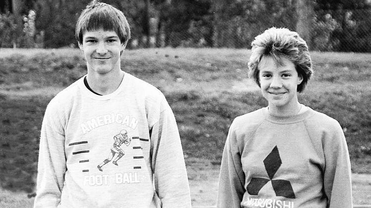 Die Sieger des Tages bei den Kissinger Sch&uuml;lerstadtmeisterschaften: Matthias Hippler und Mirjam Metz.