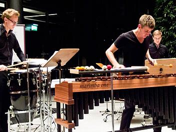 "Colours of Percussion" faszinierte mit seiner Virtuosität das Publikum zum Saisonauftakt beim Coburger "Verein". Foto: Jochen Berger