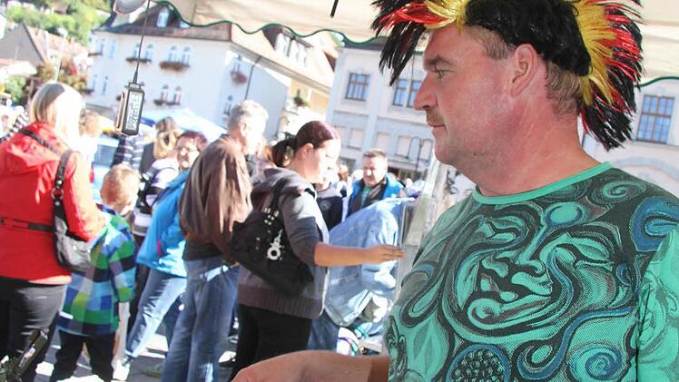 Himbeer-Toni verkaufte Süßes.