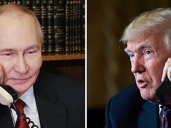 Donald Trump und Wladimir Putin telefonieren.
