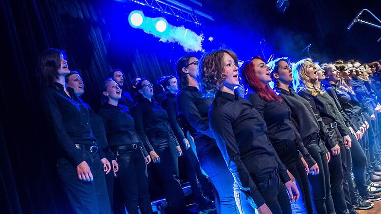 "Dreams and Drums": Impressionen von der Generalprobe mit dem Hochschulchor Coburg und der Hochschul-Bigband.Foto: Jochen Berger