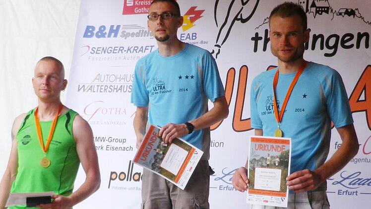 Beim Rennsteig-Lauf stand Matthias Barsch (re.) bereits auf dem Treppchen.