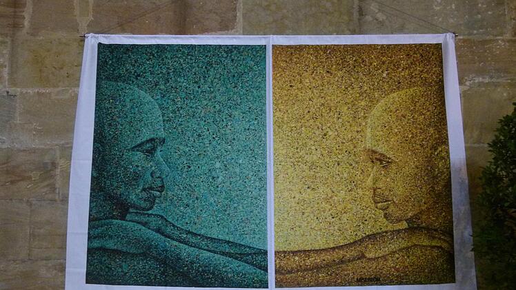 Auch in fränkischen Kirchen - hier im Bamberger Dom - lädt das neue Hungertuch zu einem Dialog ein, wie Menschen miteinander die Zukunft gestalten können.  Foto: Marion Krüger-Hundrup