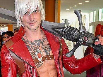 Achim Melber als Halbdämon "Dante" aus der Computerspielserie "Devil May Cry"
