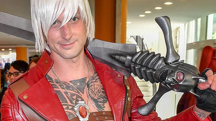 Achim Melber als Halbdämon "Dante" aus der Computerspielserie "Devil May Cry"