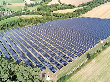 Der Solarpark bei Gumpersdorf Foto: privat