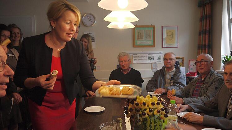 Bundesfamilienministerin Franziska  Giffey besichtigte am Donnerstag das Mehrgenerationenhaus der Arbeiterwohlfahrt in Bad Rodach. Berthold Köhler