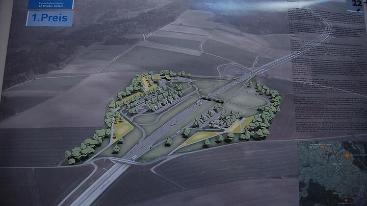 So könnte sich einer der Preisträger im Planungswettbewerb die Rastanlage auf den Langen Bergen vorstellen. Foto: Rainer Lutz