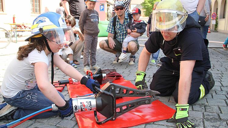 Der Lichtenfelser Marktplatz wurde zum Kinderparadies.