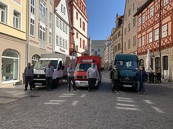 Städtische Helfer verteilen tagtäglich Material zum Schutz vor einer Infektion an die verschiedenen Einrichtungen in der Stadt und dem Landkreis Coburg.Stadt Coburg