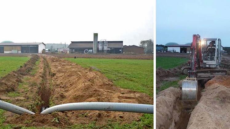Derzeit werden noch Leitungen für das Nahwärmenetz verlegt. Foto: privat