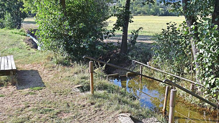 An der Altachquelle werden ein neues, größeres Kneippbecken mit Handlauf und ein neuer Zugang gebaut. Das Becken erhält einen Boden aus Einkornbeton und wird mit Muschelkalkblocksteinen eingefasst. Im Moment sieht es noch sehr romantisch aus. Fotos: Ulrike Langer