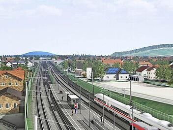 Die Bahntrasse wird das Gesicht Breitengüßbachs verändern.Illustration: Deutsche Bahn