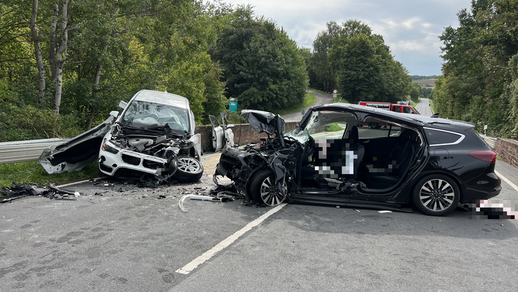 Fahrer nach frontaler Kollision schwer verletzt