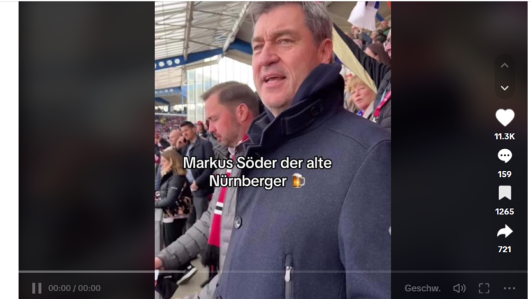 Nürnberg: Söder-Video aus dem FCN-Stadion geht viral - "Ich werde Fürther"
