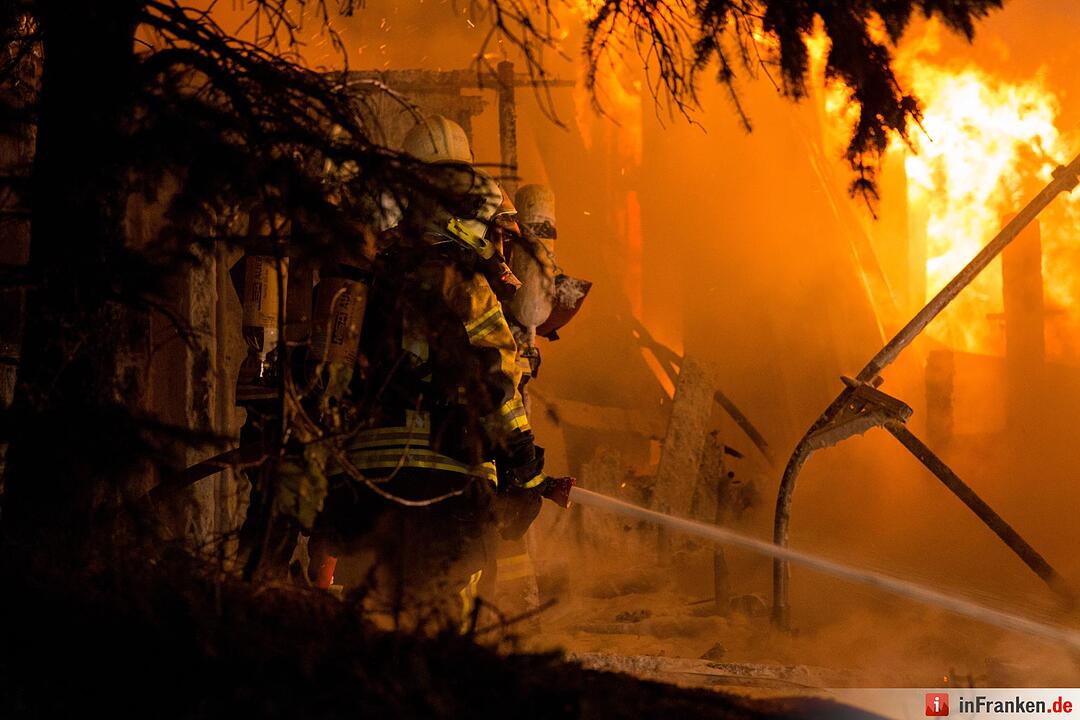 Feuer auf Campingplatz