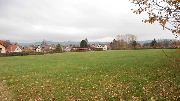 Noch ist hier nur Wiese, in nächster Zeit sollen auf dieser Fläche Häuser entstehen. Es ist eine Top-Lage von Küps.: Veronika Schadeck