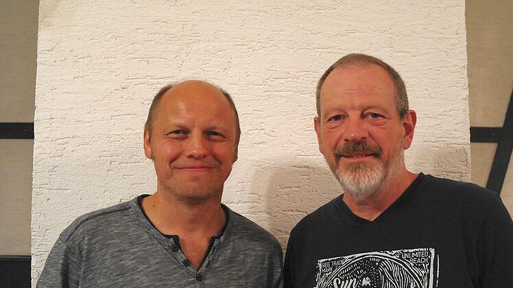 Die beiden Vorsitzenden der Bürgerinitiative "Sinntal gegen die Stromtrasse" Ingo Queck (links) und Erwin Miller wollen die BI und ihre Anliegen wieder "sicht- und hörbar" machen.  Foto: Stephanie Elm