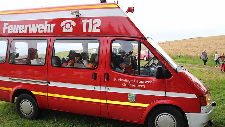 Das Gossenberger Feuerwehrauto...