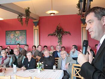 Markus Söder in Willmersreuth. Foto: Jürgen Gärtner