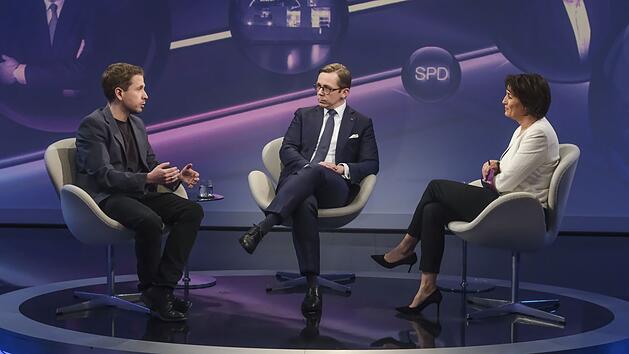 Kevin K&uuml;hnert (links) und Philipp Amthor diskutierten bei Sandra Maischberger.