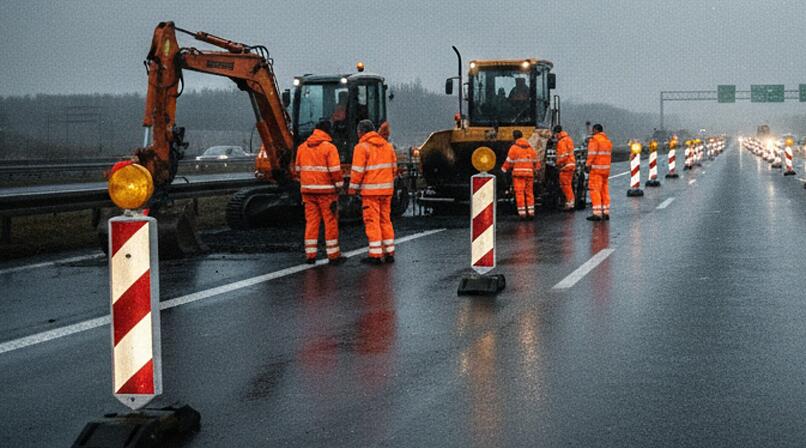 Autobahn, Sperrung, Bauarbeiten, Baustelle, Sanierung, Ausbau, Erweiterung